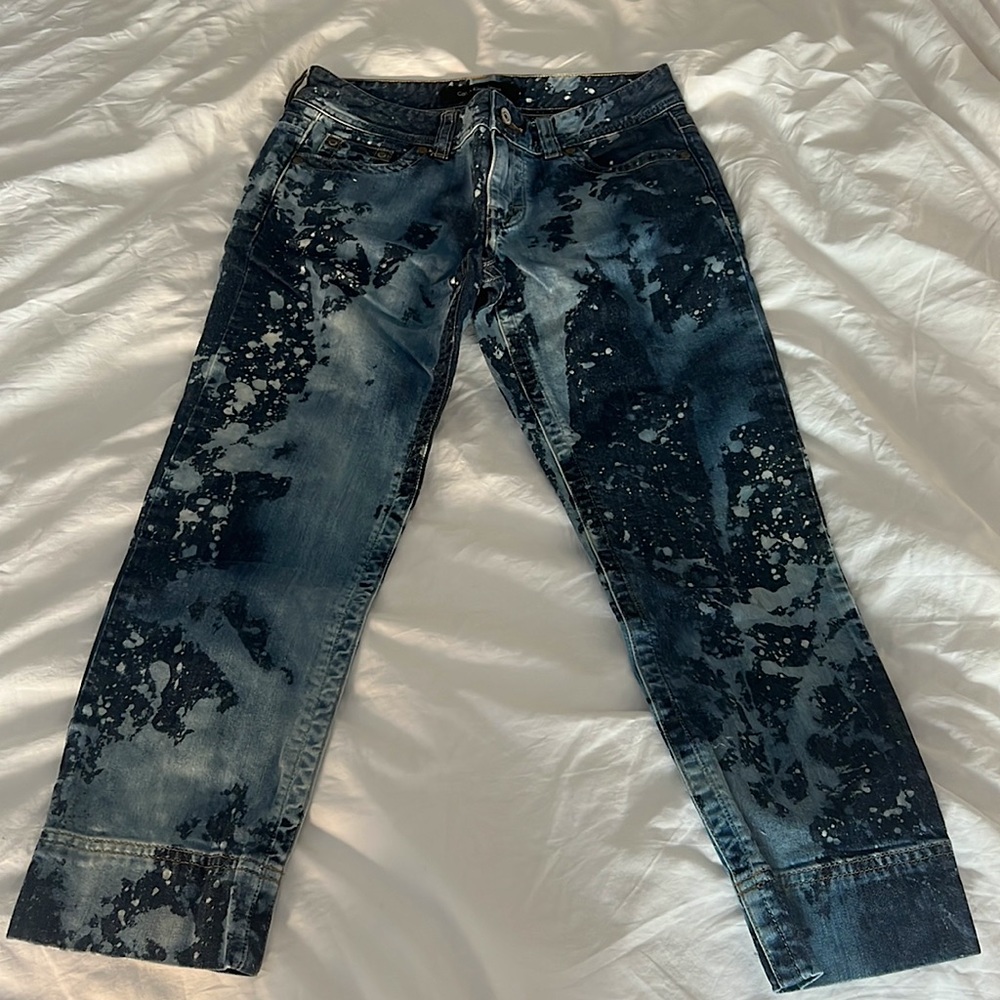 Calvin Klein Straight Leg Bleached Jeans
